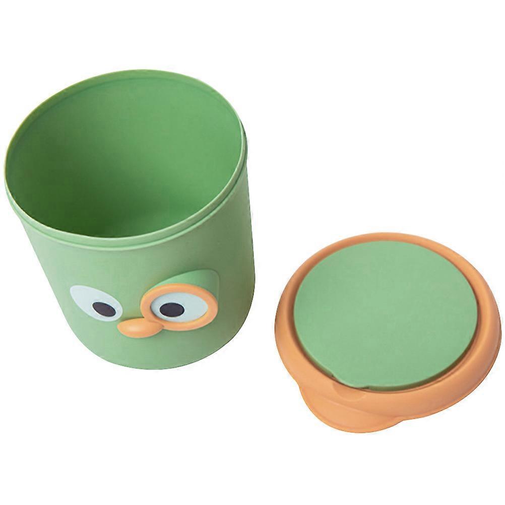 Small Trashcan Waste Storage Desktop Organization 16.5X16CM Light Green 1Pack