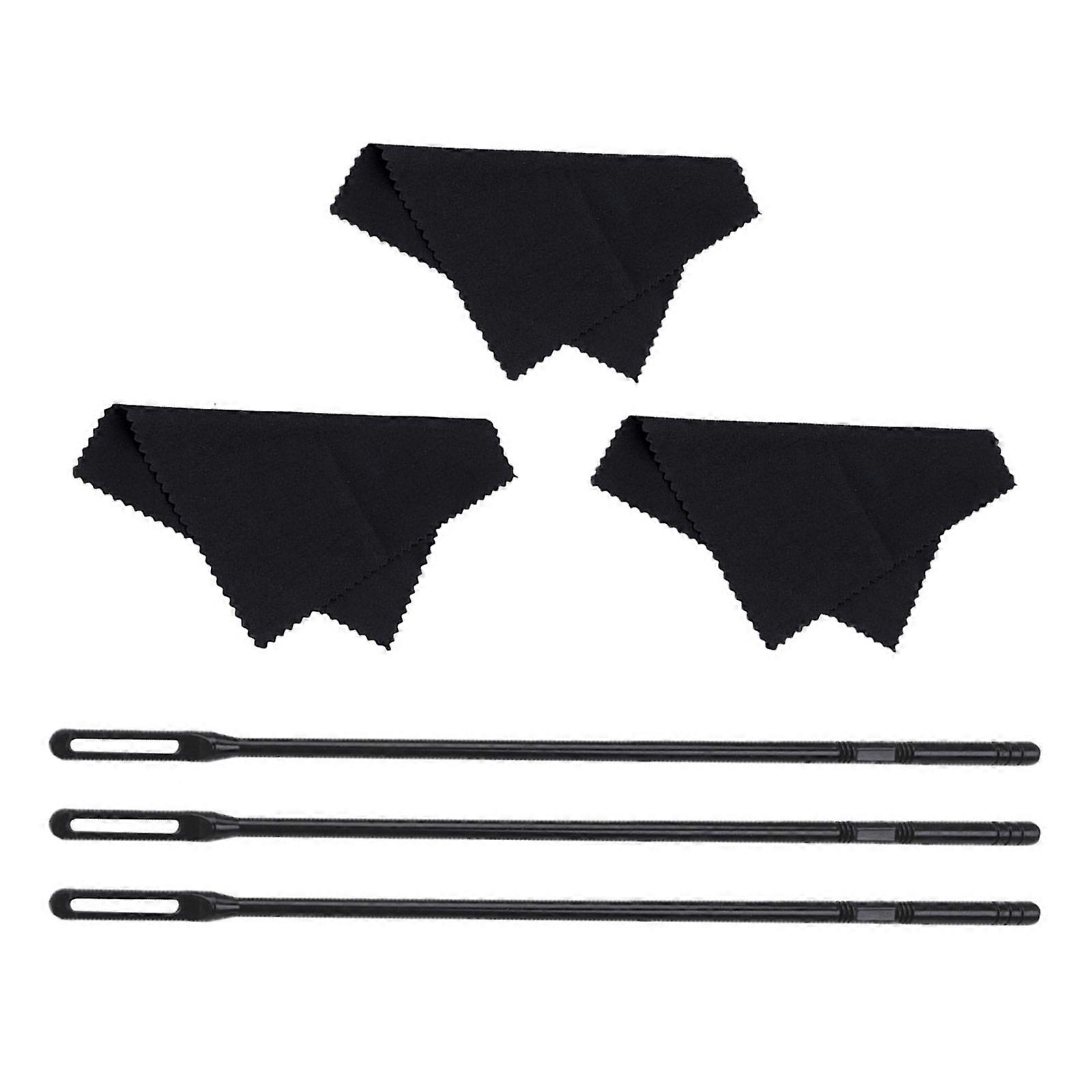 Kits de nettoyage de flûte Chiffon de nettoyage et tige Instruments à vent Fournitures de nettoyage pour un polissage facile Entretien intérieur Durable Multicolore