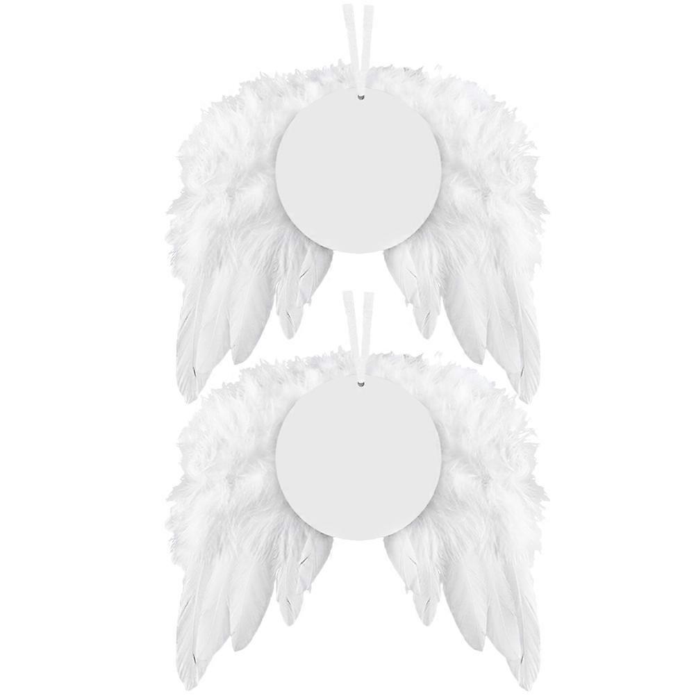 Wings Shape Sublimation Wings Christmas Ornament Diy Blank Decorations Xmas Tree Ornament 2Pcs