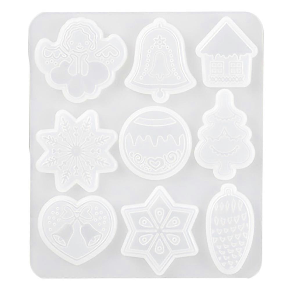 Christmas Silicone Mold Set Reusable Epoxy Molds for Elk, Tree, Snowflake & Pendant Crafts , Non Stick, Lightweight Ornaments Making Kit