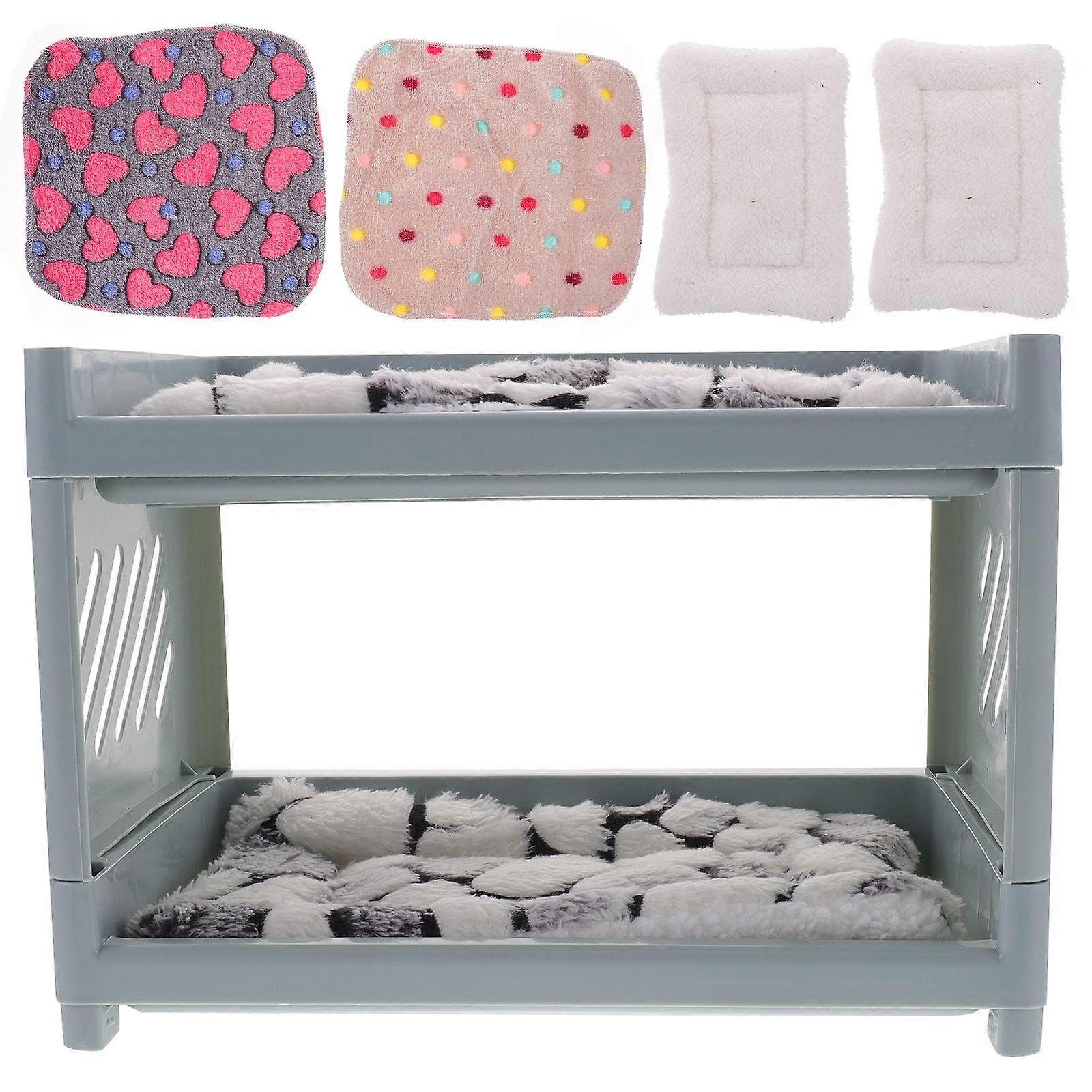 1 Set of Multi-function Hamster Bed Cage Hamster Nest Double Layers Chinchilla Bed Bunny Supply