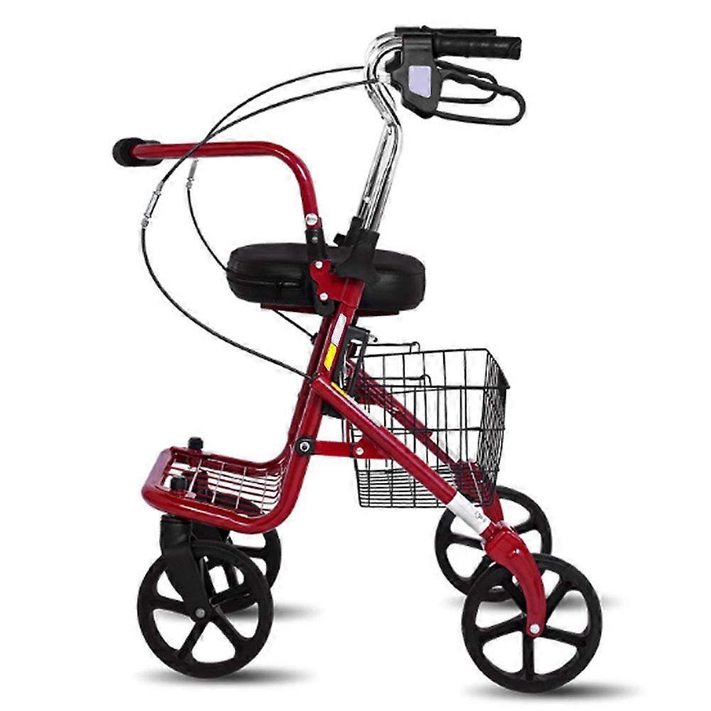 Lightweight foldable adjustable walking aid for medical treatment, the elderly walker can sit on the crutches, the lightweight scooter folds.