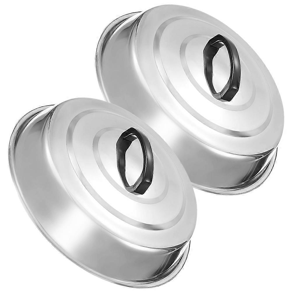 Frying Pan Cover Pan Lid Maintain Steam Easy To Clean 2Pcs