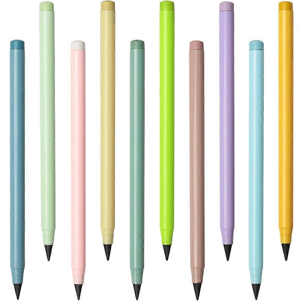 Erasable Inkless Pencils for Daily Use Assorted Color Plastic Ideal for Students and Kids 10 Pcs