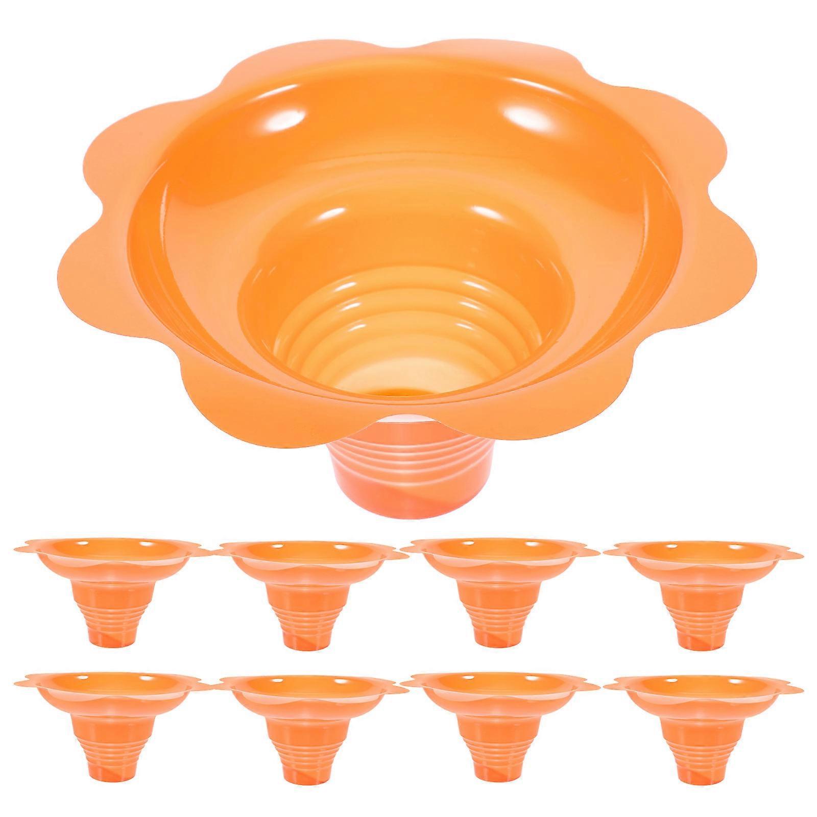 Orange PET Disposable Ice Cream Cups for Parties and Store Use 50pcs