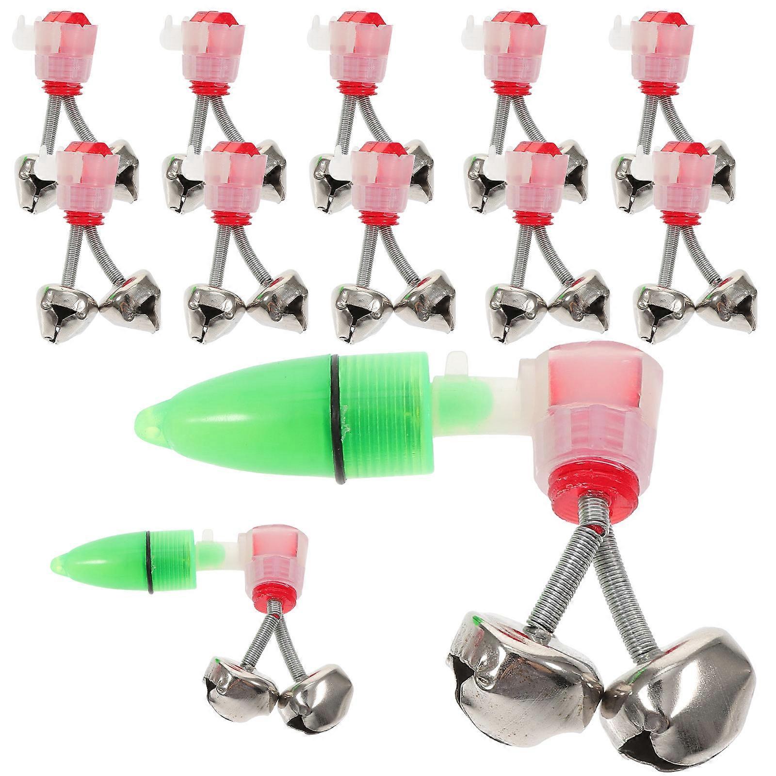 Fishing Rod Bell Alarm System, 40pcs Portable Screw Fish Bait Alerts for Night Fishing, Random Color