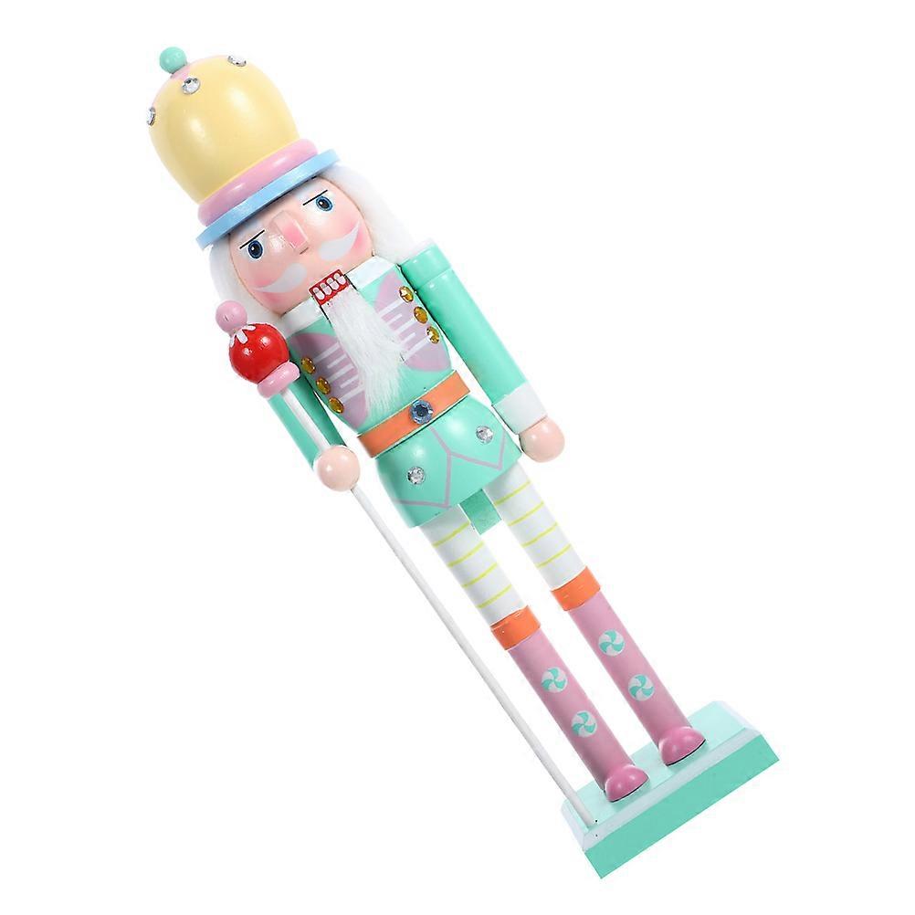 Cute Nutcracker Fairy Tale Touch Holiday Display Wooden Statue Christmas 25.00X7.50X6.50CM 1Pack