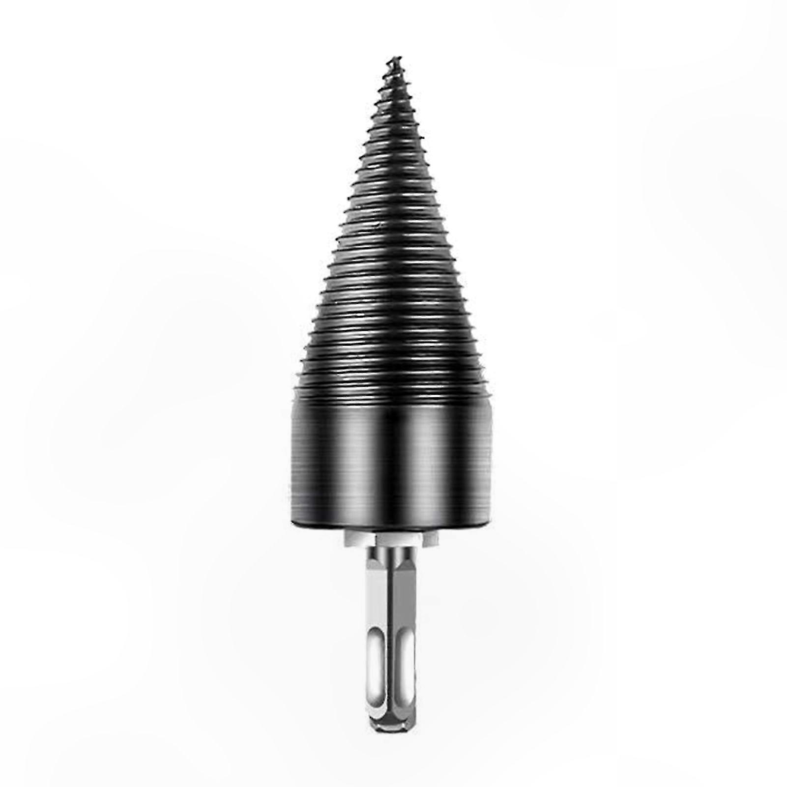 Conical Steel Wood Splitting Drill Bit for Firewood Processing, 32mm/42mm Size Options