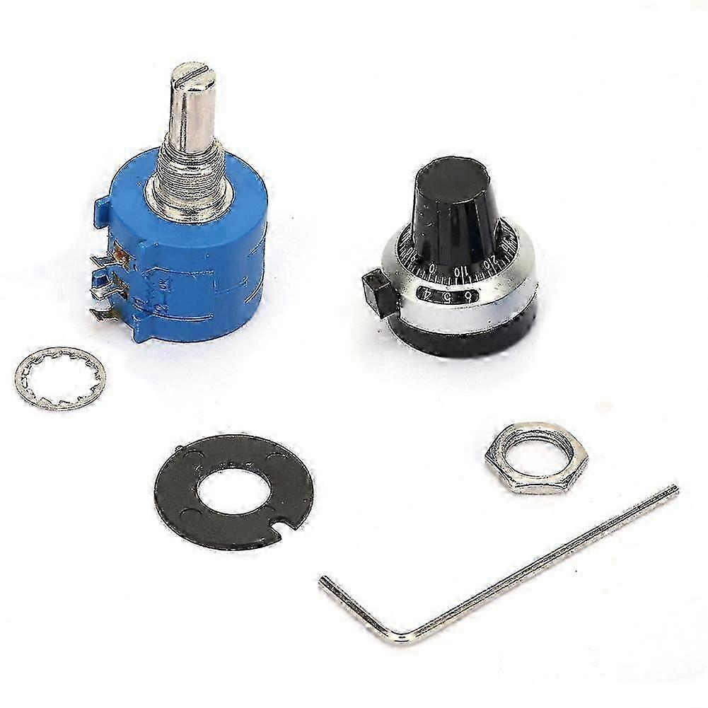 2W 500ohm Wirewound Variable Resistor Potentiometer Kit with Knob hwy