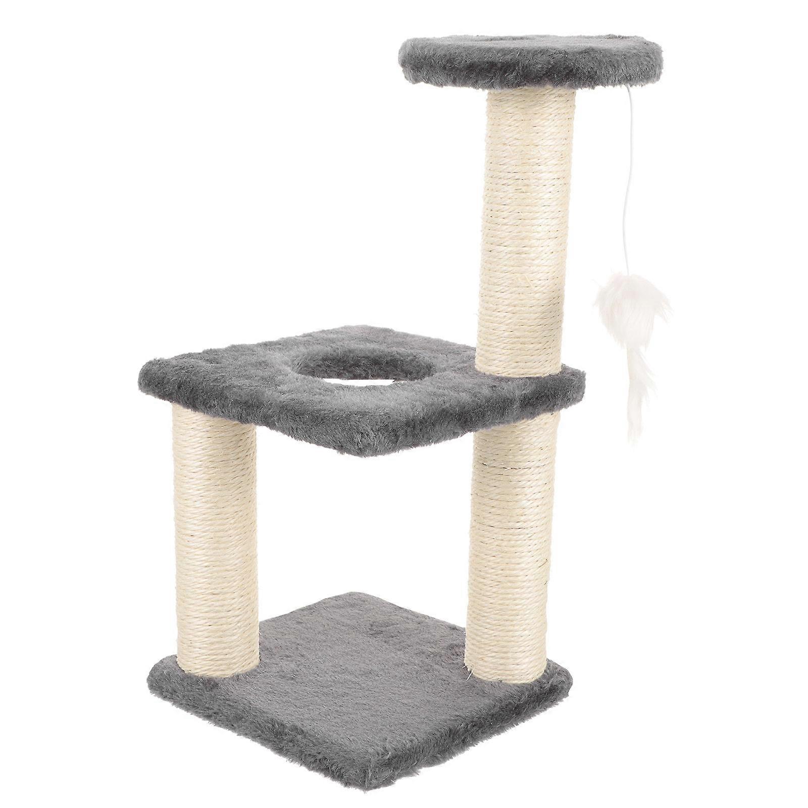 Cat Scratching Post Household Kitten Tree Wear-Resistant Climbing Stand Indoor Use 15.7x7.9x7.9in Decompression 1Pack