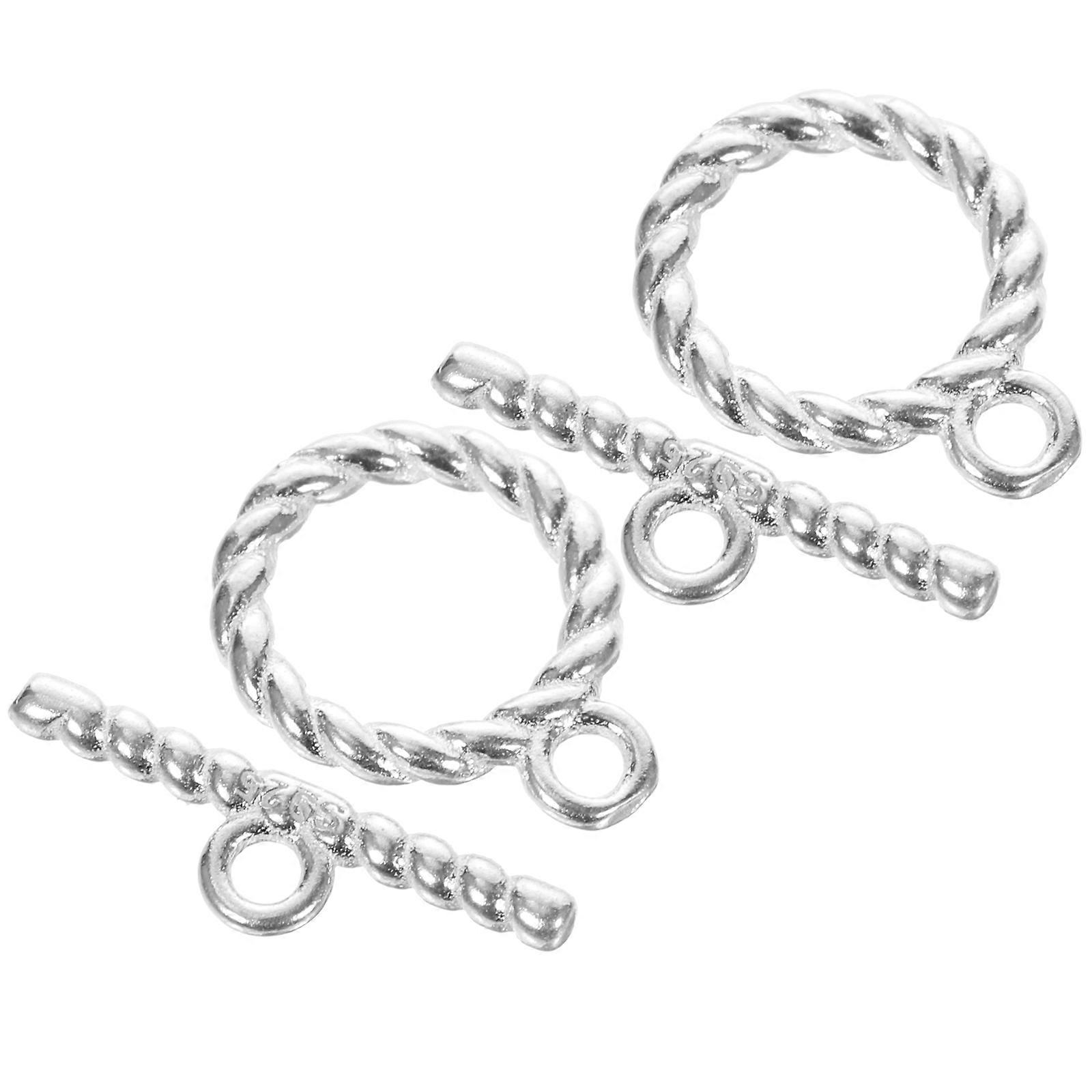 a refined and professional product description based on your input:

 

**2 Sets Silver Toggle Clasps – Jewelry Connectors for DIY Bracelets,