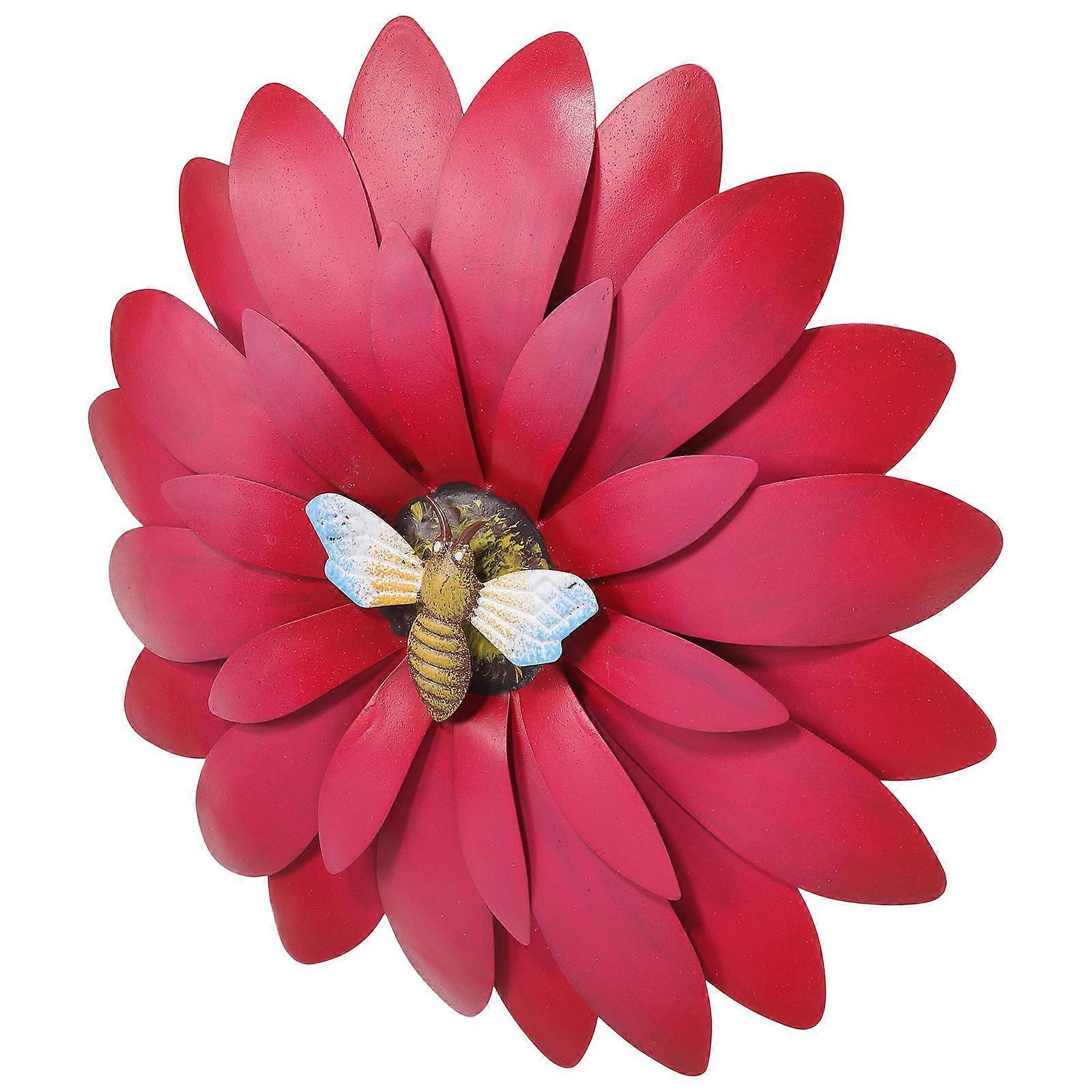 Rosy Metal Sunflower Wall Decor for Bedroom Living Room Adding Charm to Your Space 10.5 Inches