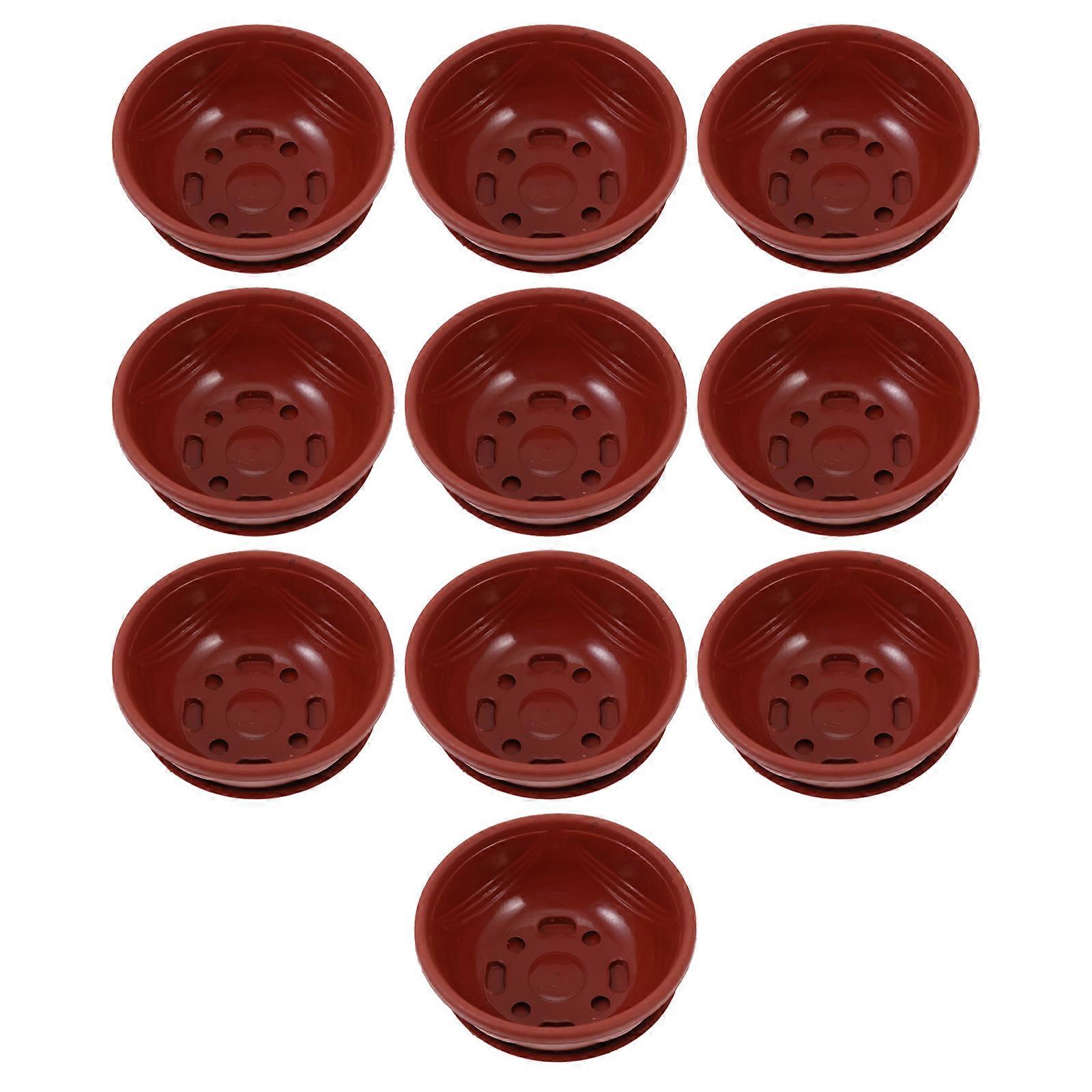 Plastic Flower Pot For Balcony And Home 10 Sets Square Shape Ideal For Plant Cultivation