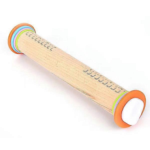 Adjustable Rolling Pin with 4 Removable Rings for Baking, Book