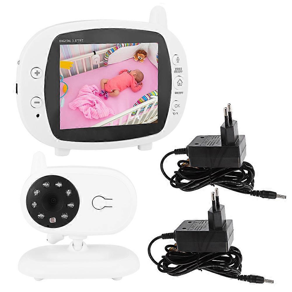 3.5" LCD Digital Two Way Talk Back Wireless Video Infant Baby Monitor Camera 100- 240V