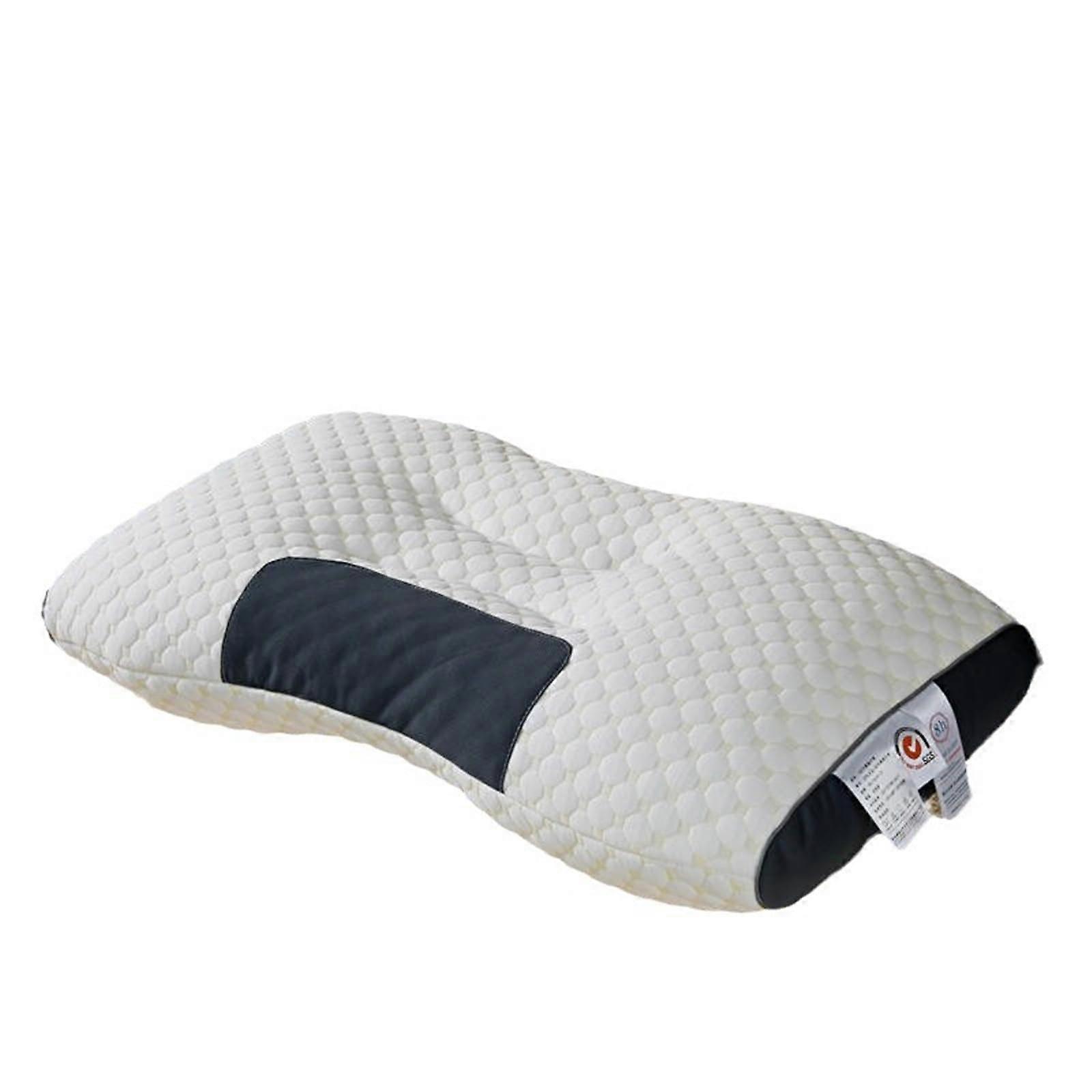 Neck Support Pillow (48 x 74 cm), Orthopedic Neck Support Pillow, Memory Foam Pillow, for Side and Back Sleepers, Firm Feeling (Low, White)
