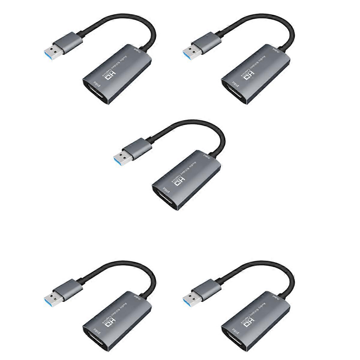 5X Video Capture Card USB 3.0 HD Audio Capture Card 4K 60FPS Game Real-Time Streaming Video Recorder