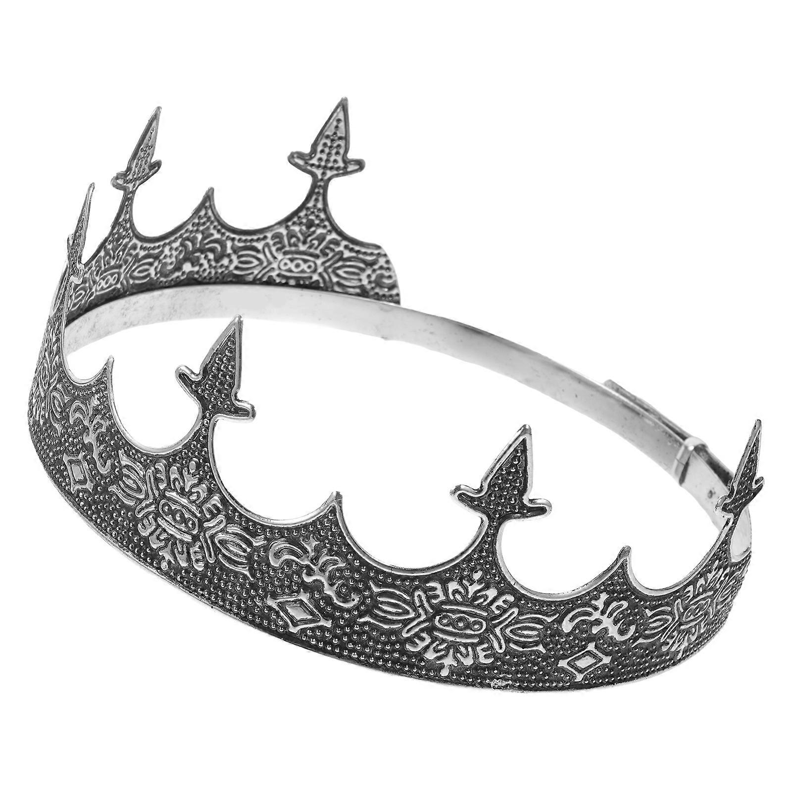 Assorted Color Metal Crown for Men Perfect for King Costumes Halloween Cosplay Prom Party Size 1 Unit