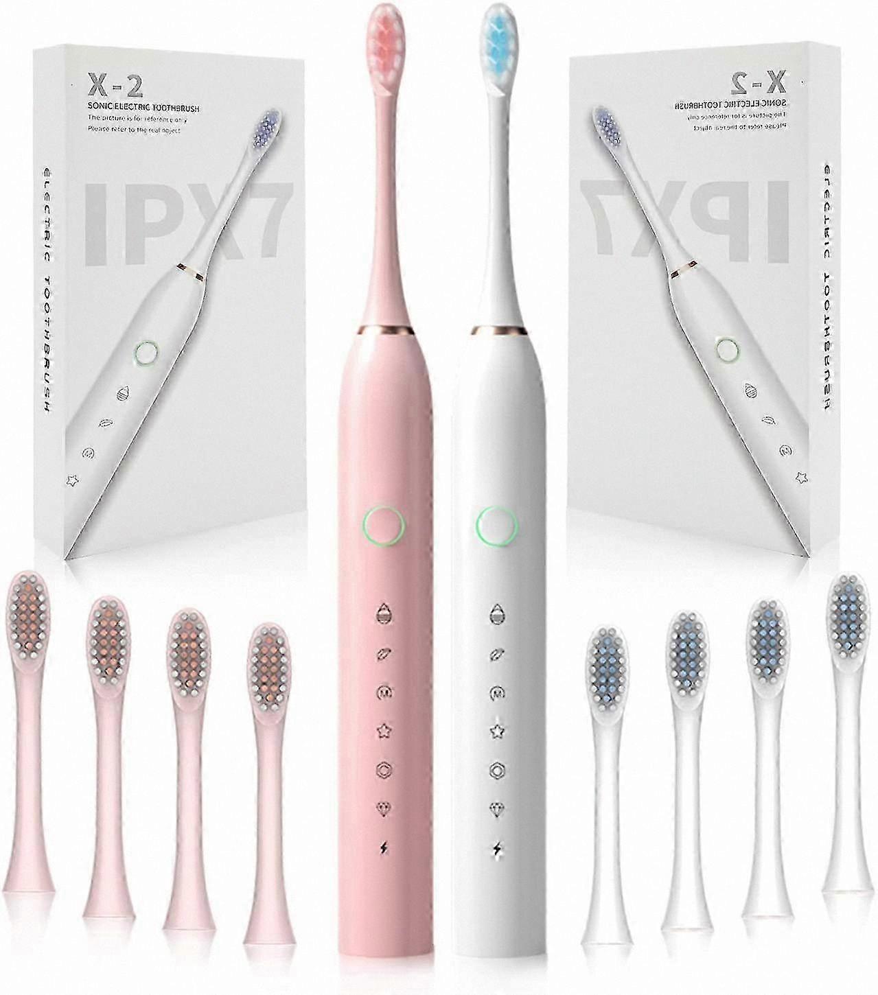 Dual Pack Rechargeable Toothbrushes Suitable for Adults and Children