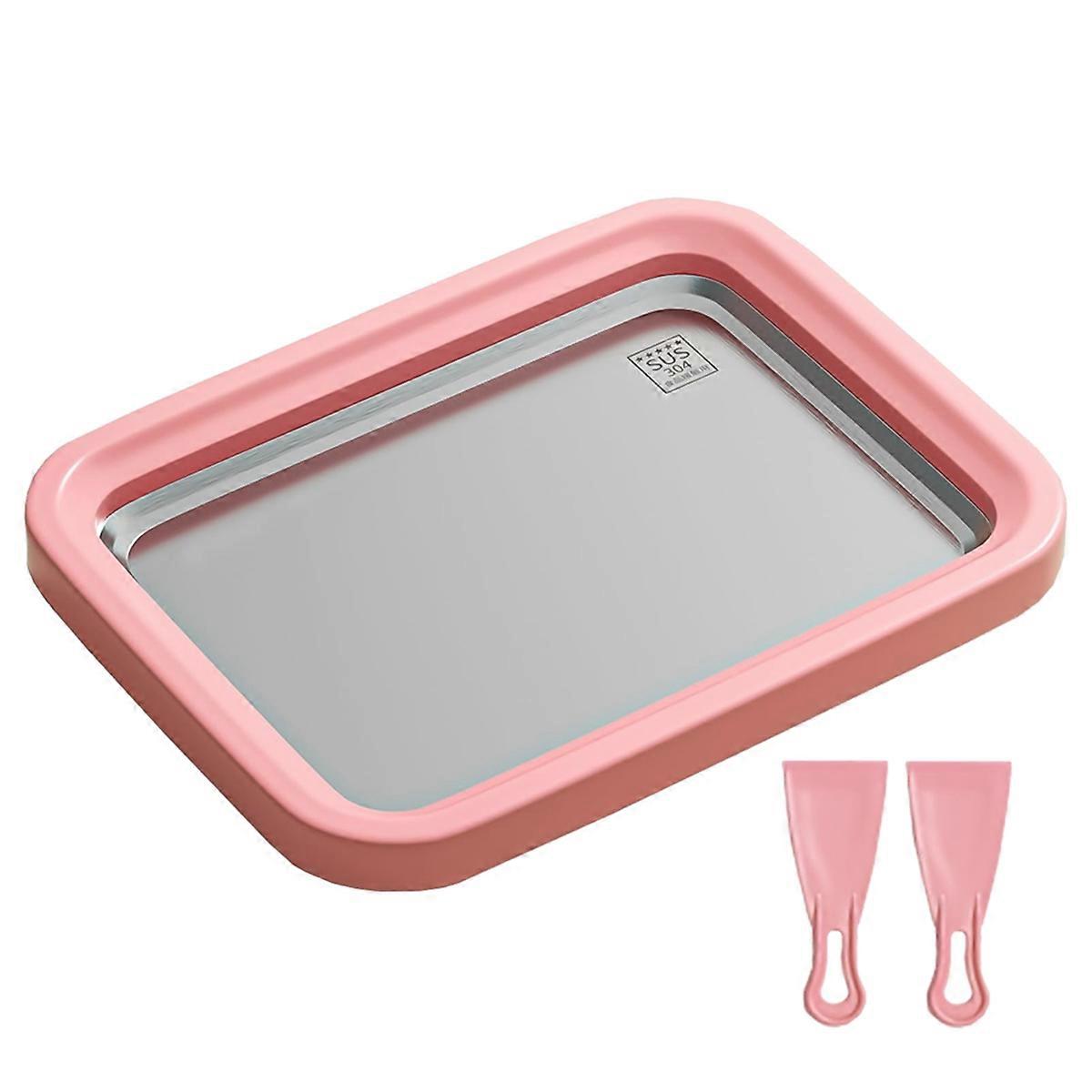 Ice Cream Frozen Yogurt Machine Stainless Steel Fried Ice Tray
