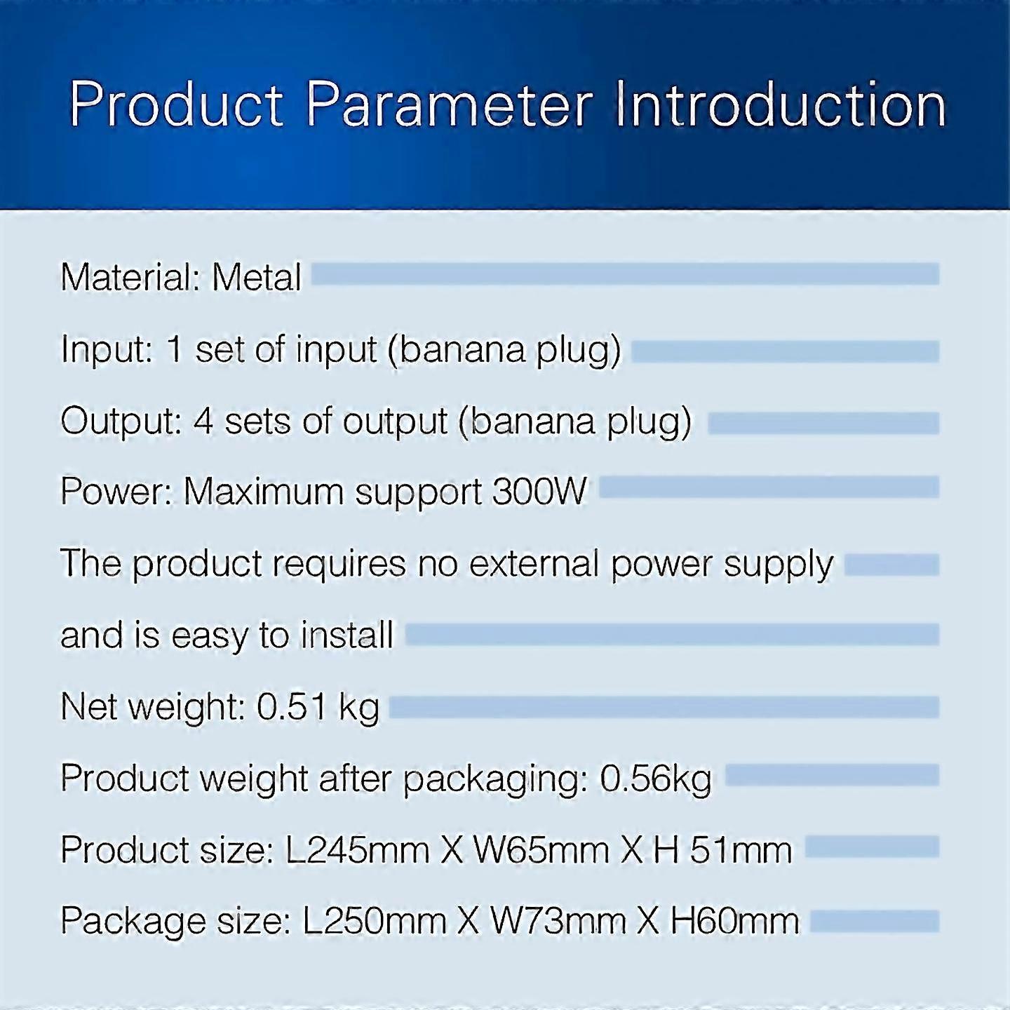 Passive 1 In4 Out Audio Amplifier Speaker Signal Splitter Box Distributor Audio Switcher