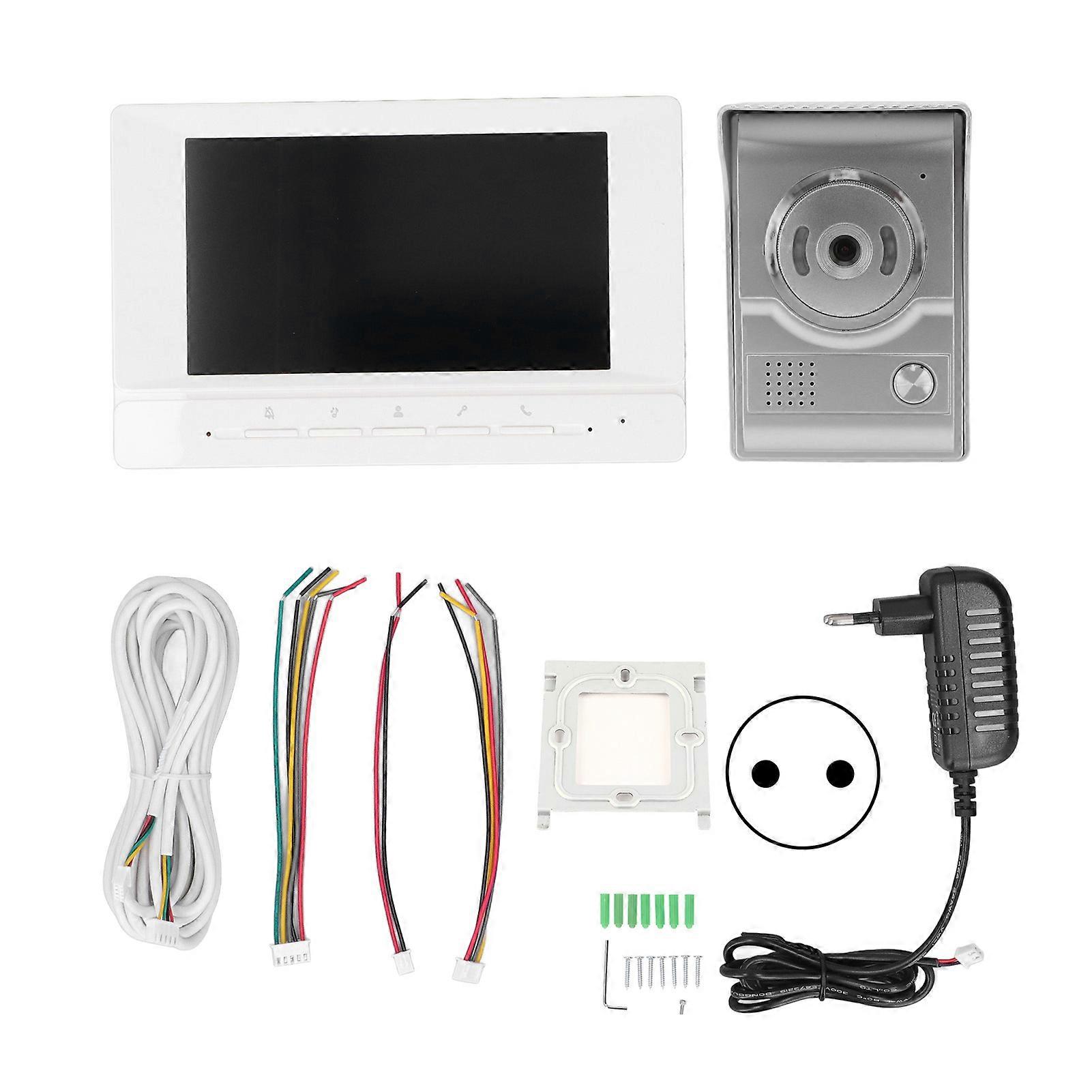 Adjustable Waterproof Video Intercom with Night Vision for Home, Office, or Hotel (EU Plug)