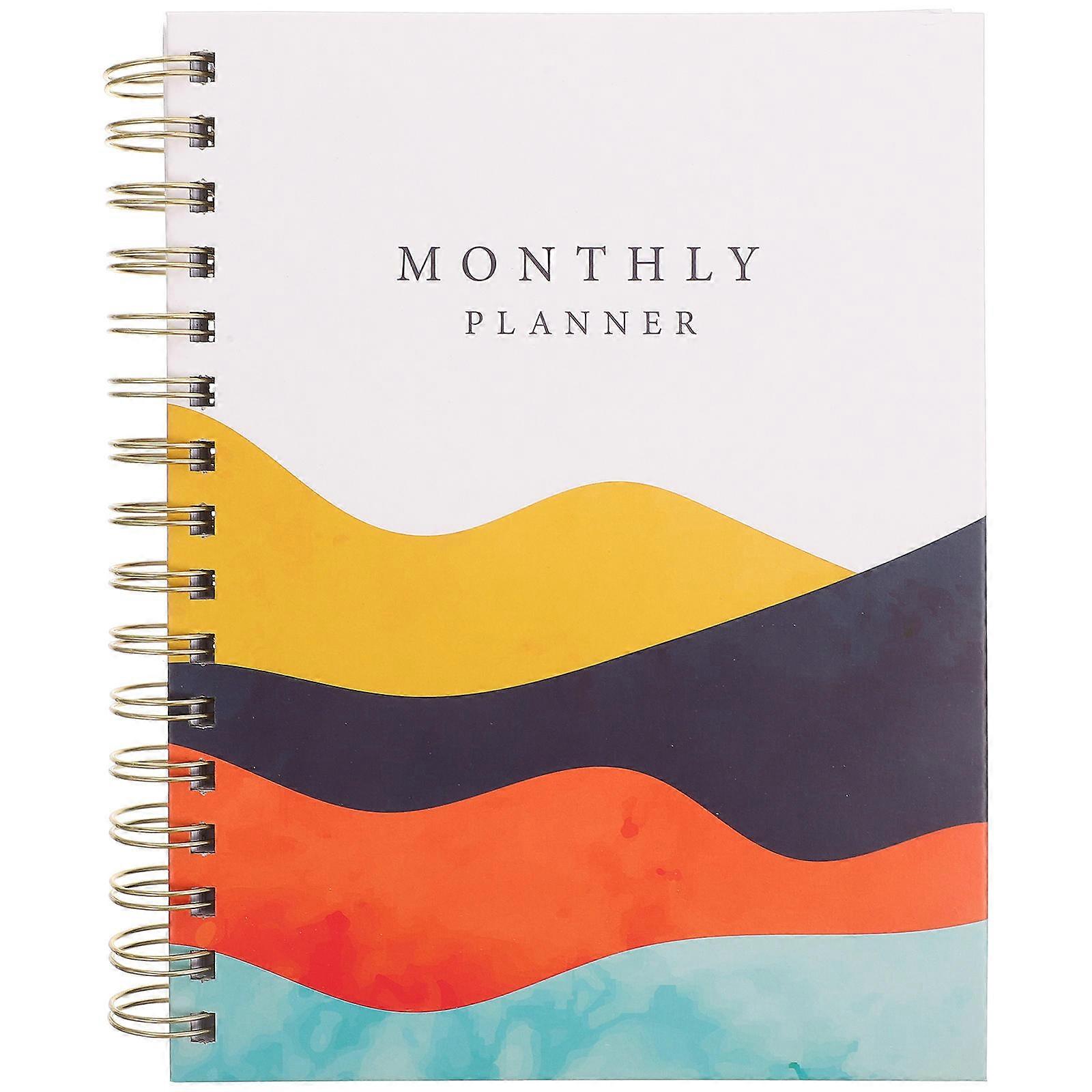 Rectangular Daily Agendas Journal Notebook Planner For School And Travel 21.5X17.7X2.8Cm Goal Setting 1 Set