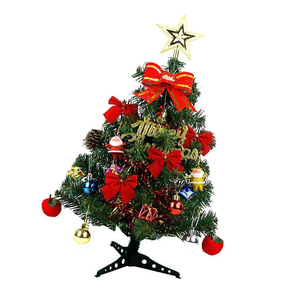 Festive Small Christmas Tree for Desktop or Tabletop Decor with PVC Material and Multi Colors 45cm