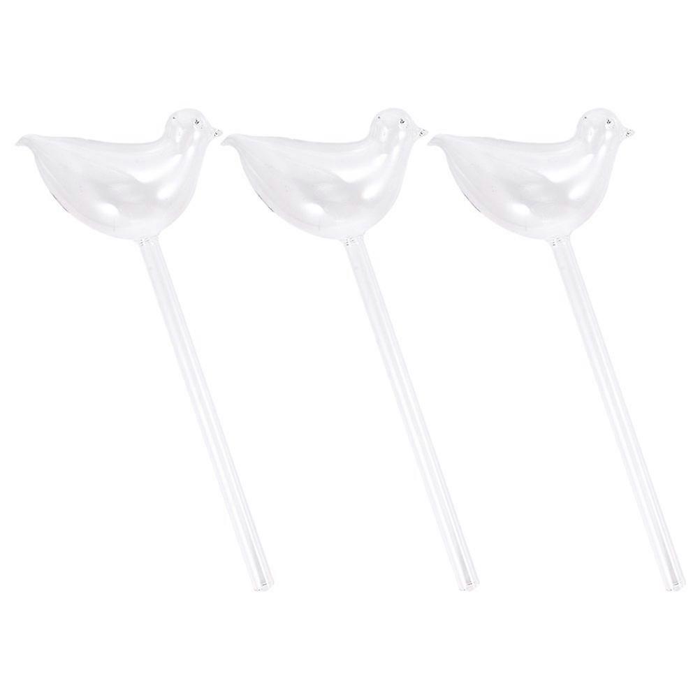 Glass Self Watering Bulb Device For Garden And Home Use 10.5X24CM Transparent Design 3Pcs