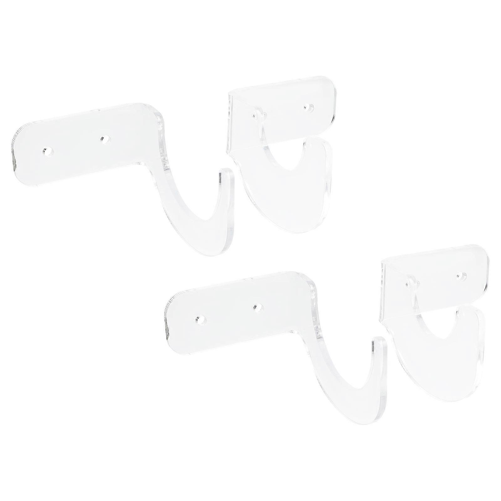 Acrylic Wall Mount Storage Rack for Golf Tennis Display Decoration Transparent 2 Pairs