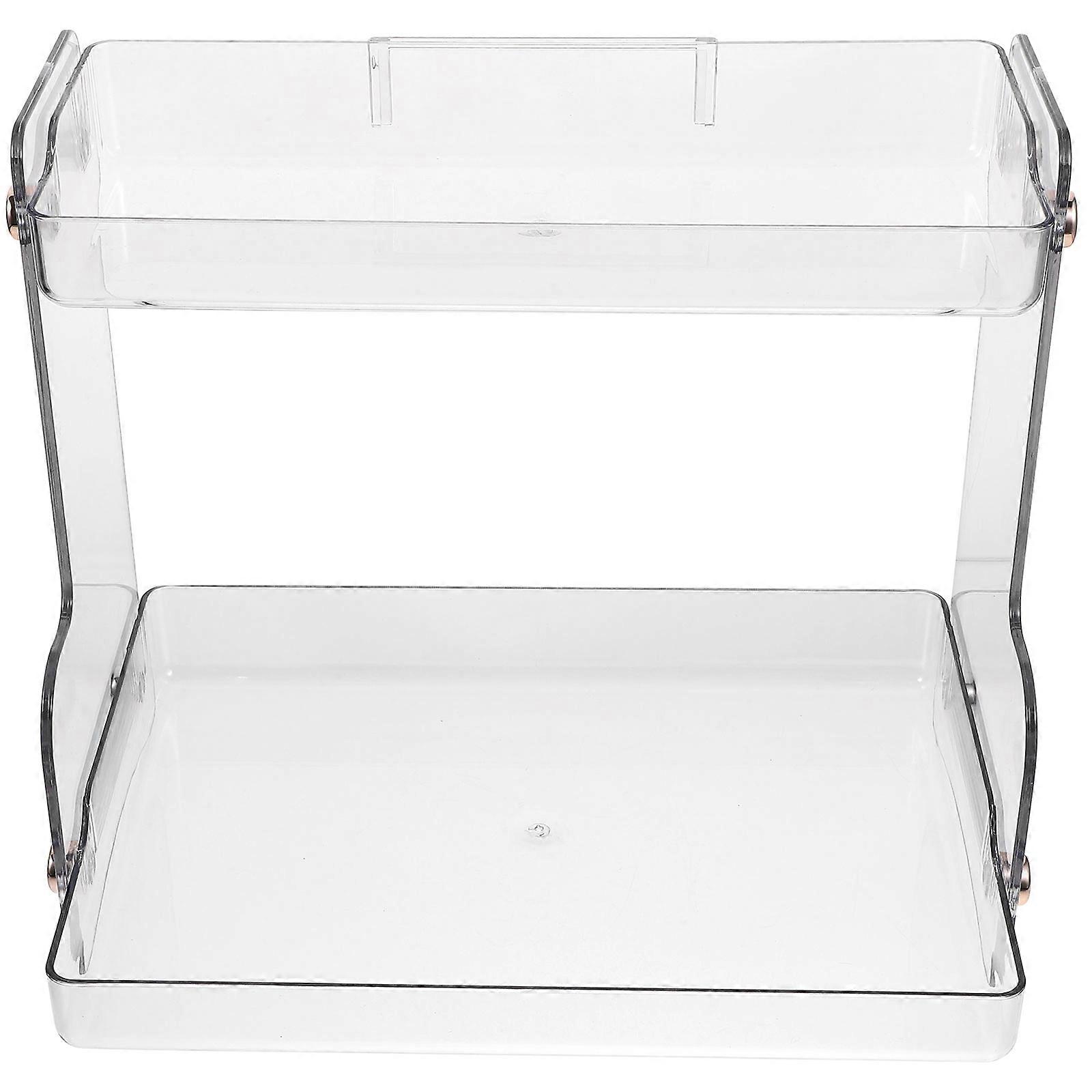 Bathroom Countertop Rack 2 Tier Counter Organizer for Cosmetics Perfume and Skincare Display Stand