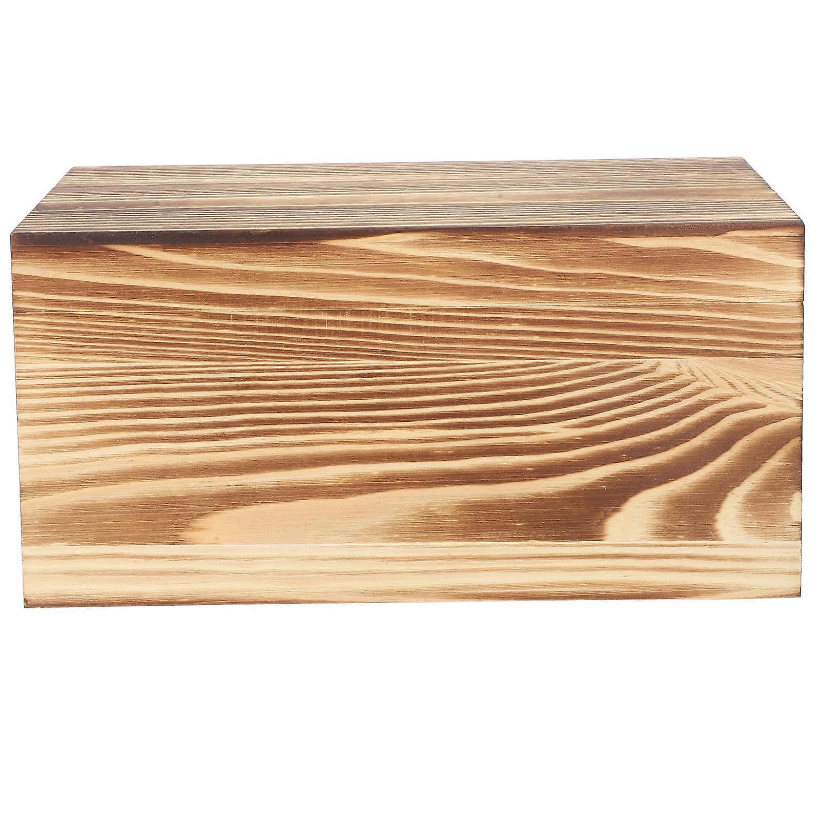 Wooden Tea Leaf Storage Box, Delicate Trinket Organizer for Jewelry and Keepsakes, Carbonized Design, Stylish Home Decor