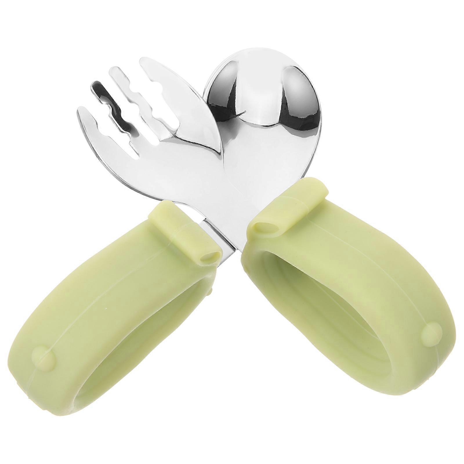 Children Utensils Set Training Fork Toddler Spoon Mealtime 1 Set