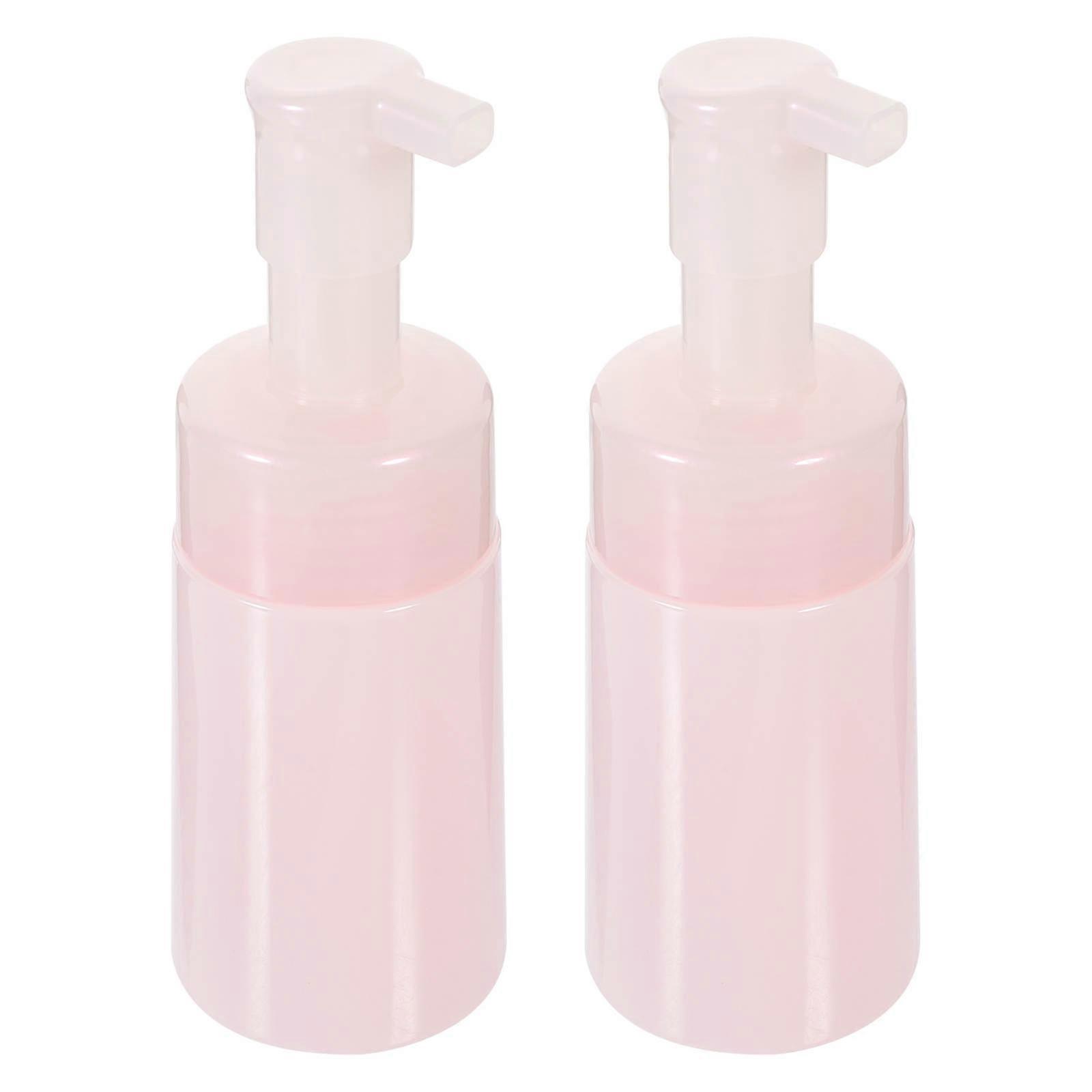 Pink PET Soap Dispenser Bottles with Foam Pump for Storage 100ml 2pcs