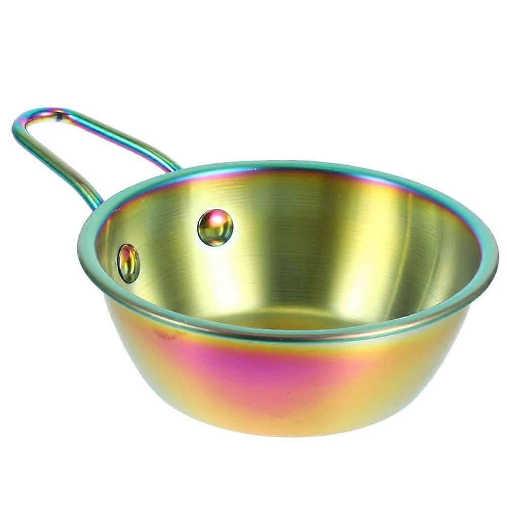 Stainless Steel Korean Style Sauce Bowl with Unique Handle for Dipping Sauces, Seasoning – Ideal for Home and Restaurant Use