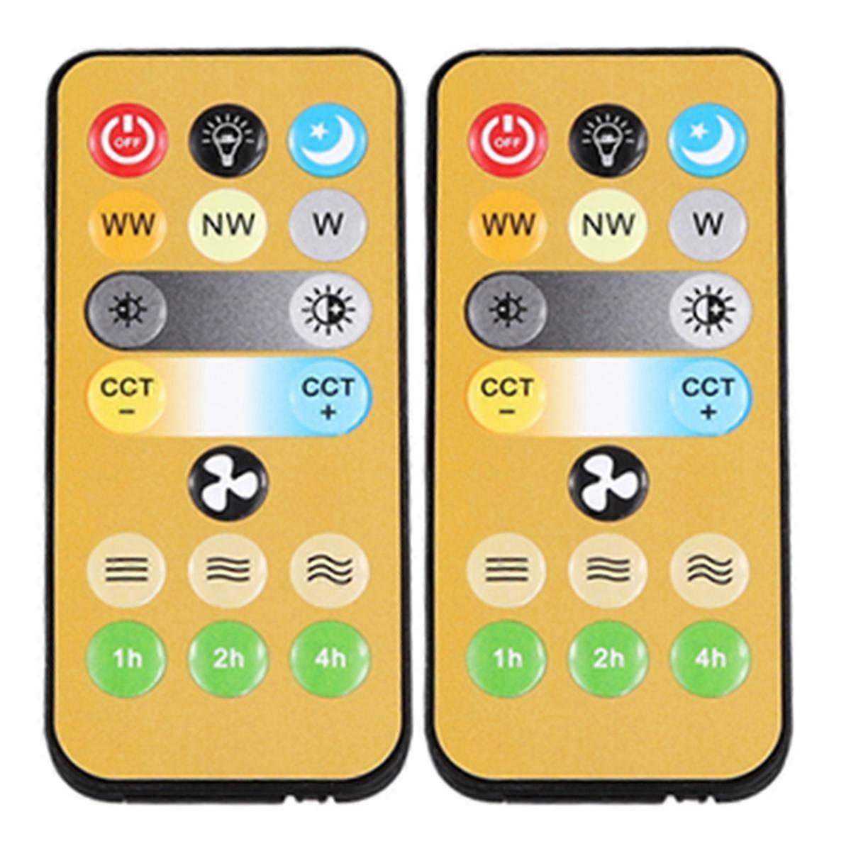 2pcs Wireless Switches 3-Speed Timing Remote Control for E27 Ceiling Fan Light 1-4h Timing Remote Control