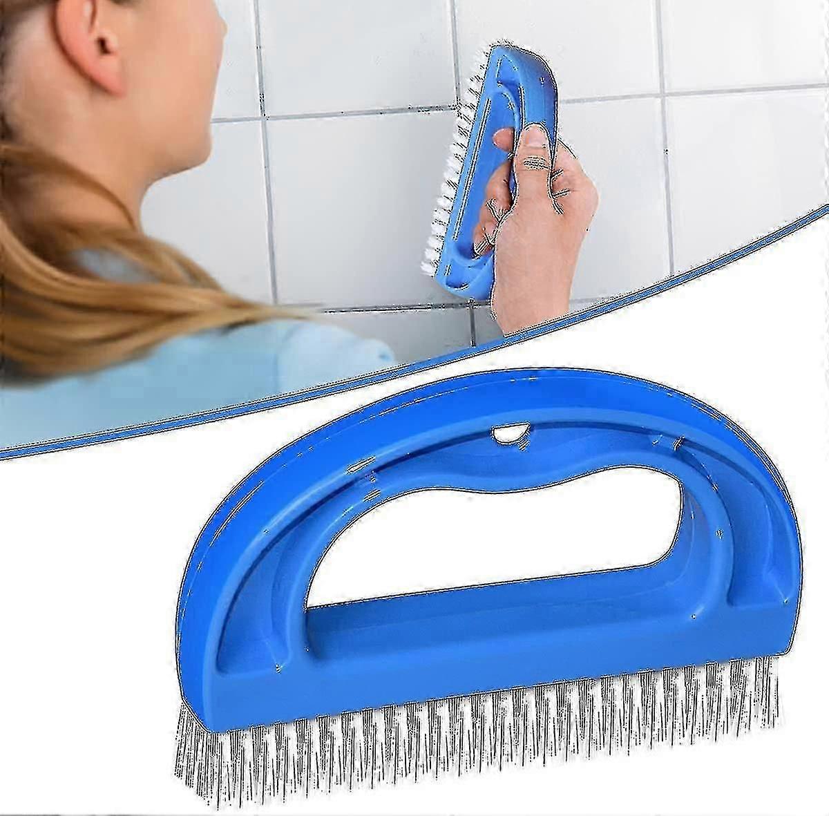 Heavy-Duty Grout Scrub Brush with Stiff Bristles for Deep Cleaning