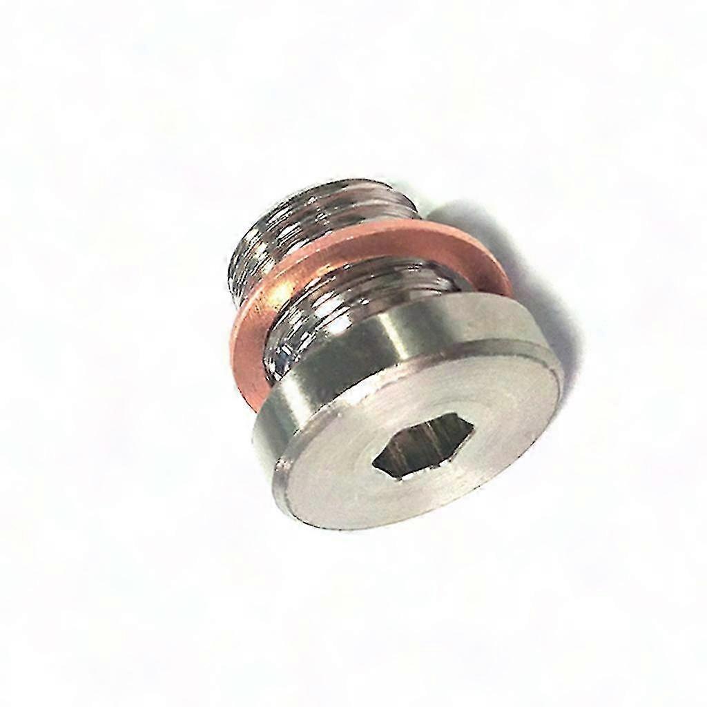 O2 Oxygen Sensor Stainless Steel Hex Bung Plug Nut Stepped Cap M12x1.25 Thread