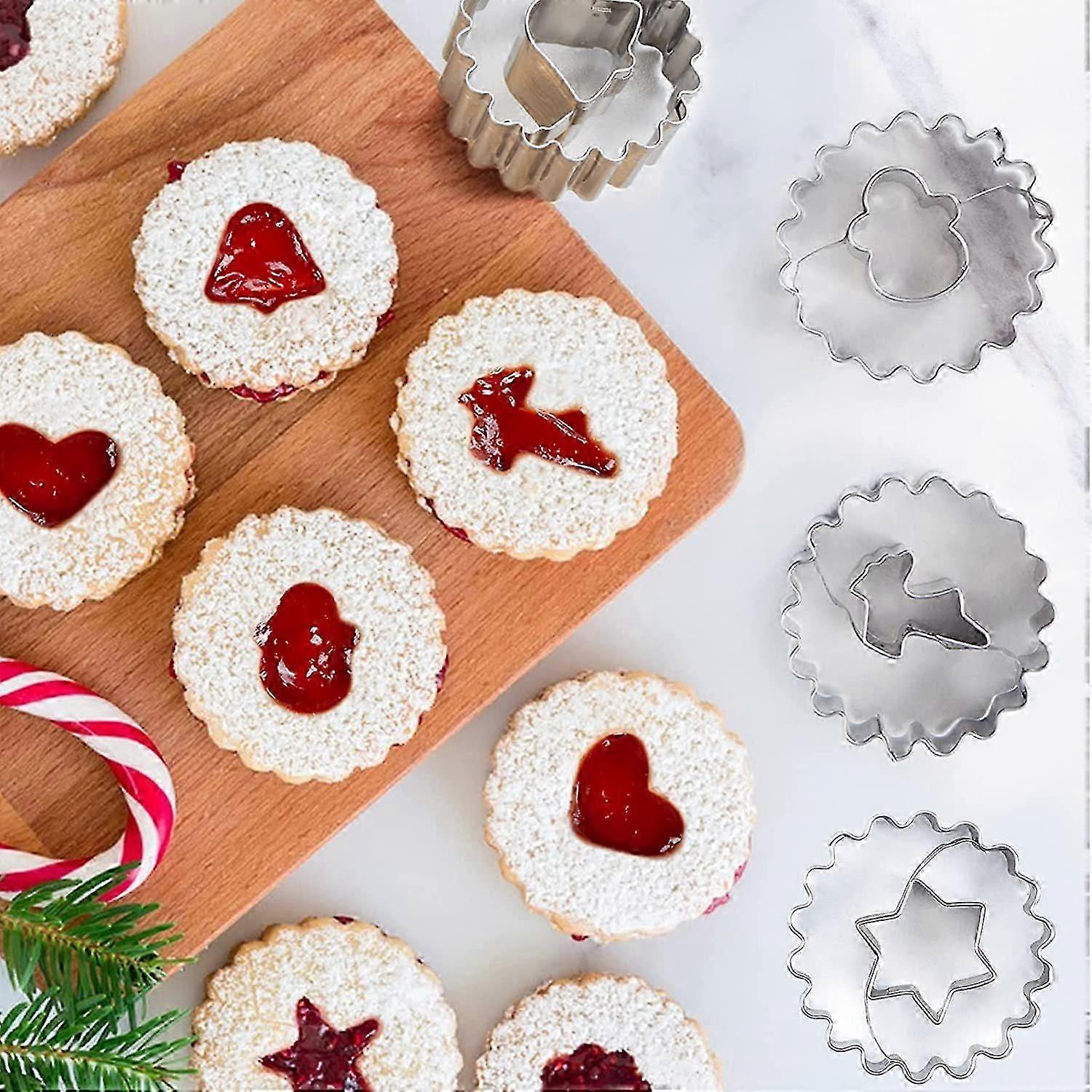 Round Cookie Biscuit Cutter Set Of 9 Quality Circle Pastry Cutters, Nesting Stainless Steel Ring Cookie Cutting Set Molds