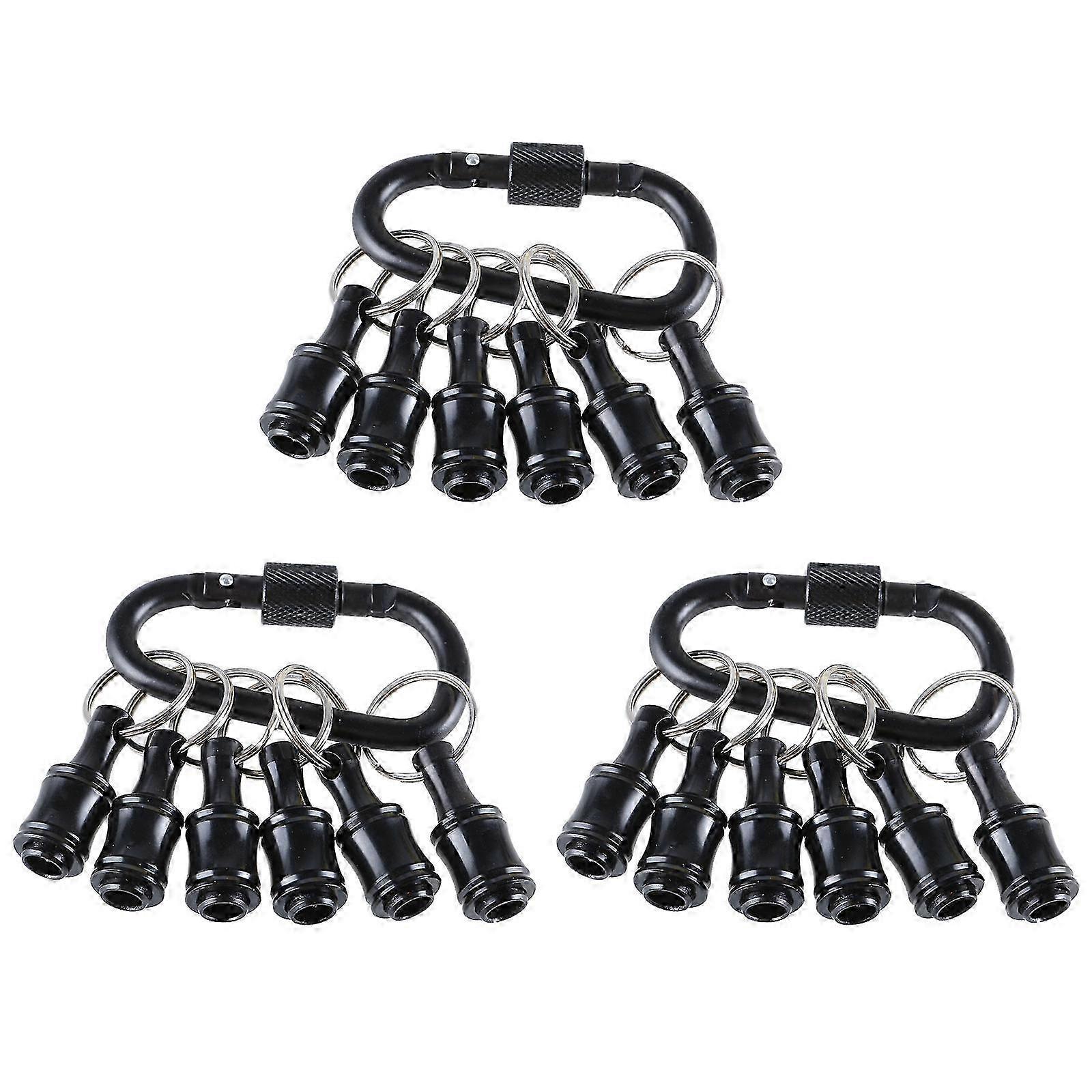 Screwdriver Bit Holder Keychain, Easy Carry 1/4" Hexagonal Socket Drill Adapter Suitable For DIYer Enthusiasts Craftsmen3 sets SZRH A-D