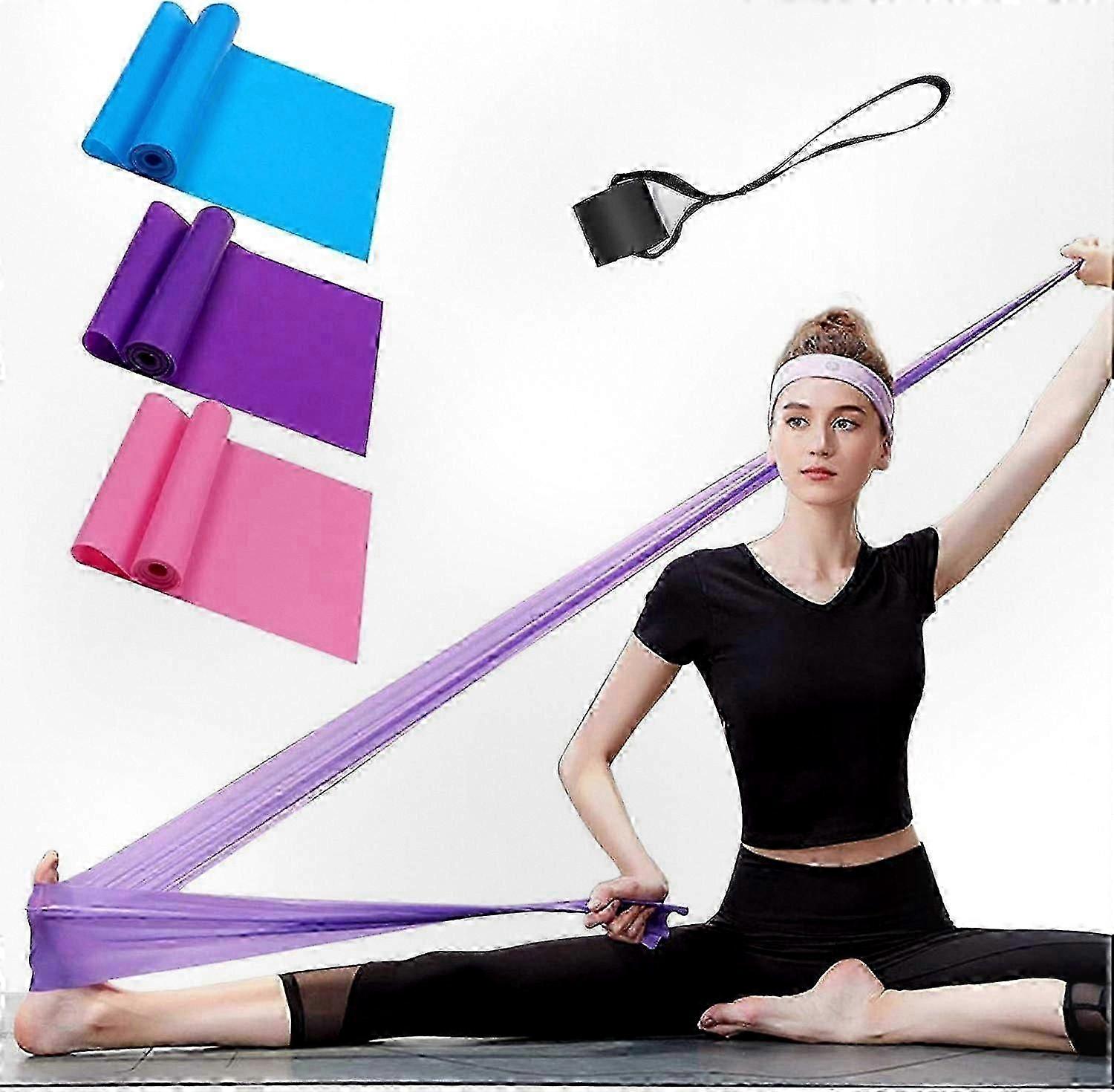Professional Latex Elastic Resistance Bands Set, 3 Pack for Upper & Lower Body Workouts at Home or Gym