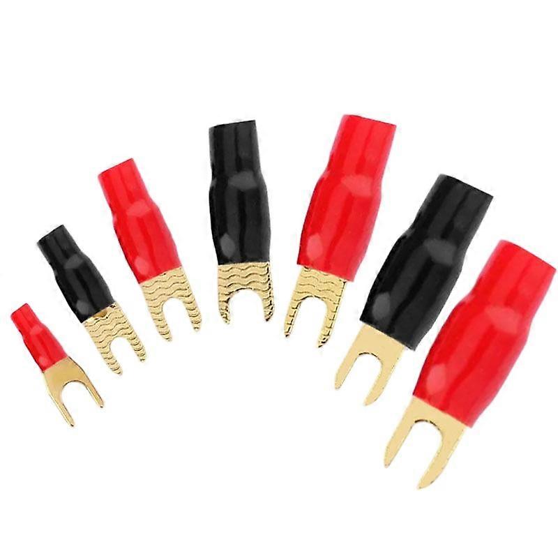 Automobile audio wiring connector, pure copper U-shaped design, suitable for power amplifiers and subwoofers, automobile audio accessories