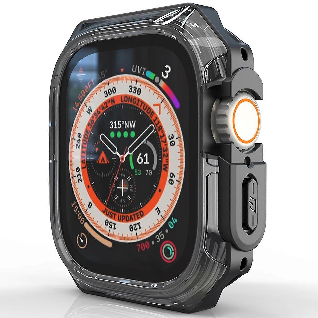 For Apple Watch Series 7/8/9 41mm Watch Frame Case PC+TPU Smartwatch Edge Protector