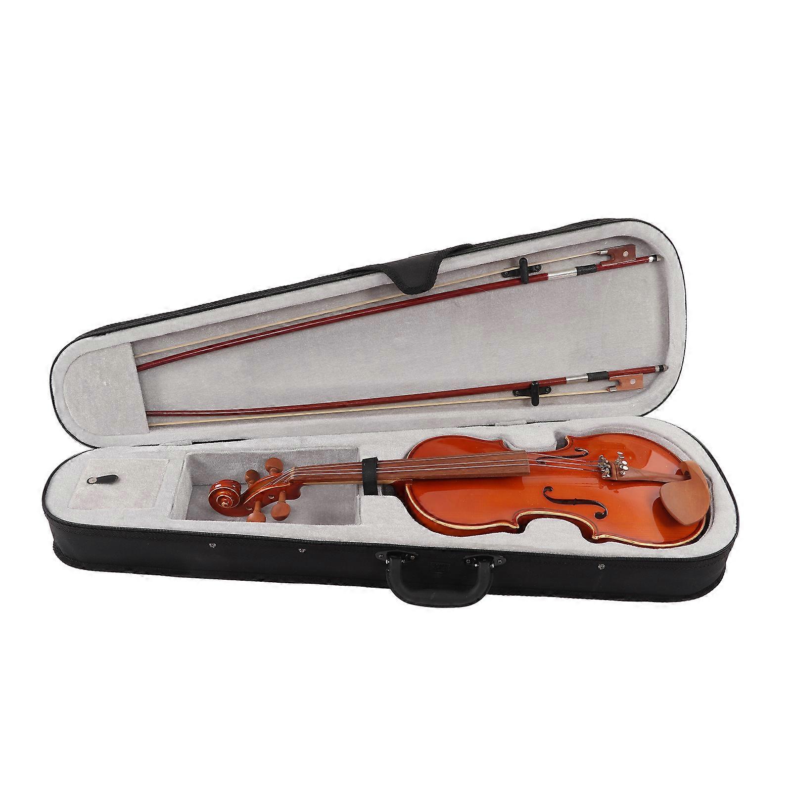Beginner Violin Set Spruce Jujube Wood with Bow Strings Rosin Wood