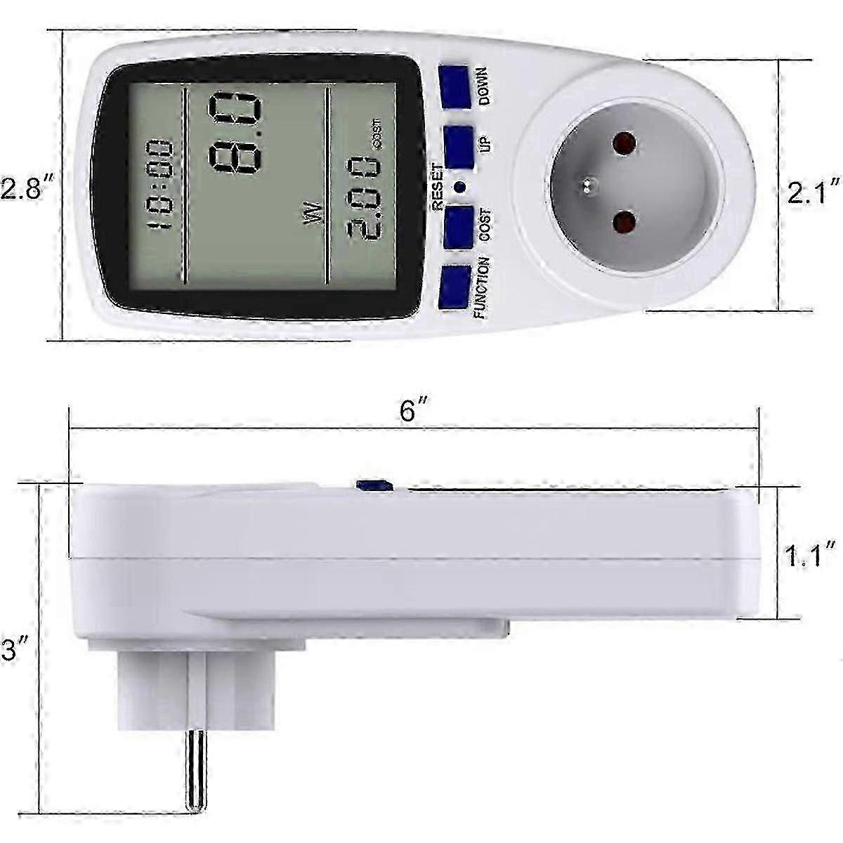 Digital Energy Meter Socket, Power Consumption Socket Energy Monitoring For Large Appliances