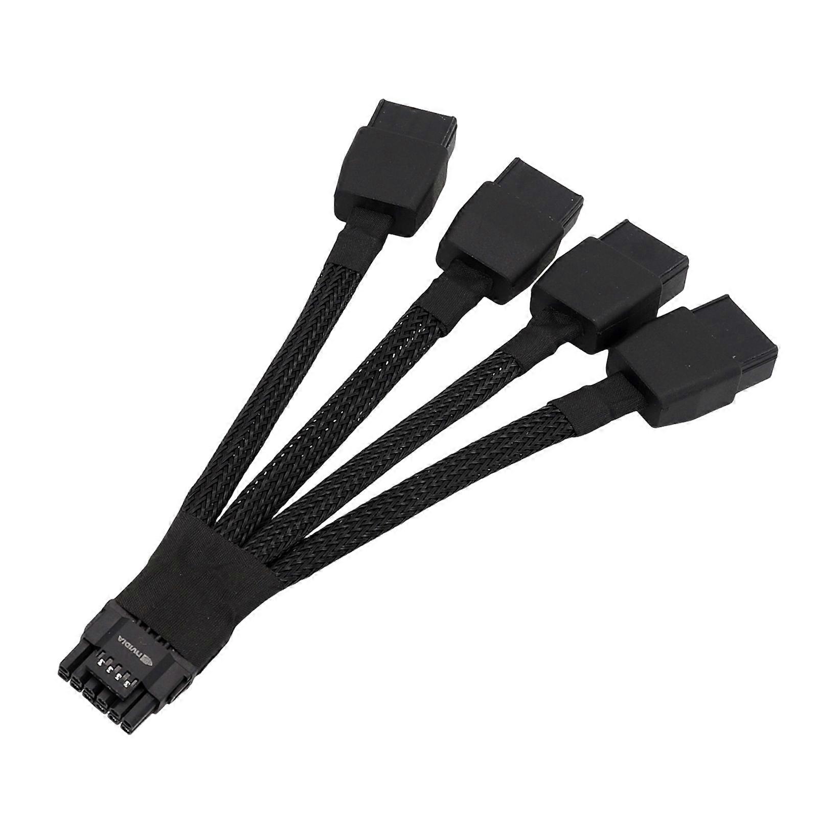 16AWG 4x 8Pin To 12+4Pin GPU Power Supply Cable 600W Capacity For RTX4090 And High End GPUs Multicolor