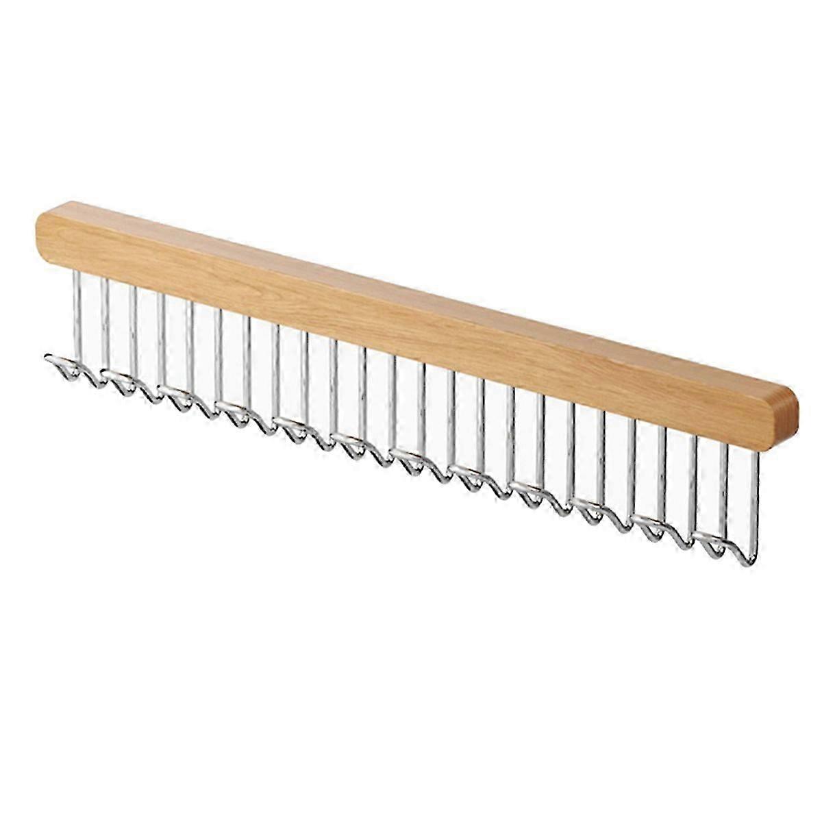 Multifunktionella klädhängare med slips- och bälteshållare - Trämaterial för att organisera kläder i garderoben (12 st)