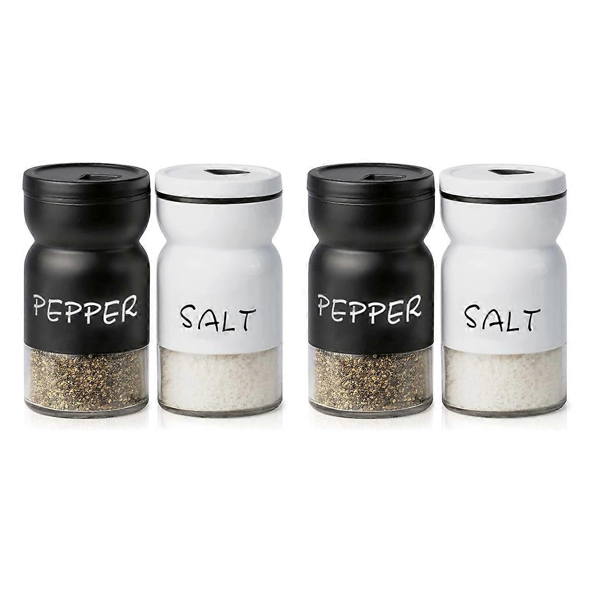 2X Farmhouse Salt and Pepper Shakers Set with Adjustable Lids, Decor, Cute Shaker Set