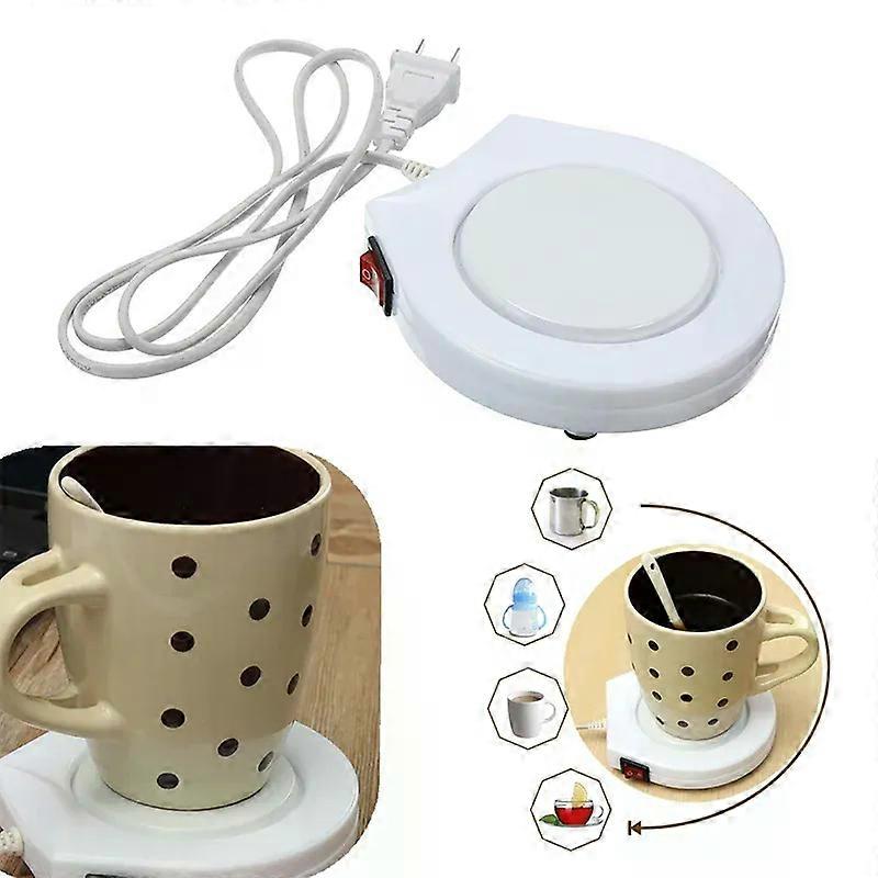 Protable Unique White Electronic Powered Cup Warmer Heater Pad Coffee Milk Mug US Plug
