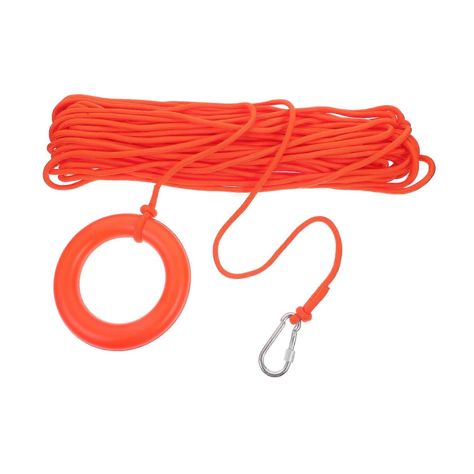 Floating Rescue Rope Adjustable Lifesaving For Water Safety Buoyant Loop And Hook For Swimming, Fishing, Boating HiVis